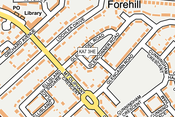 KA7 3HE map - OS OpenMap – Local (Ordnance Survey)