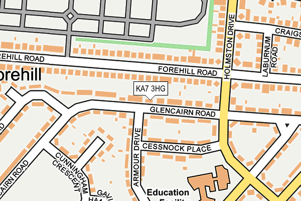 KA7 3HG map - OS OpenMap – Local (Ordnance Survey)