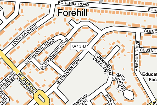 KA7 3HJ map - OS OpenMap – Local (Ordnance Survey)