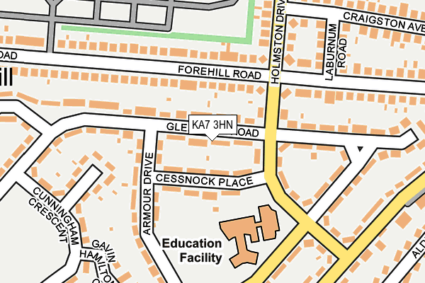 KA7 3HN map - OS OpenMap – Local (Ordnance Survey)