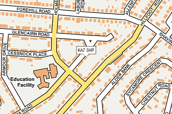 KA7 3HP map - OS OpenMap – Local (Ordnance Survey)