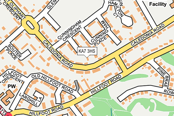 KA7 3HS map - OS OpenMap – Local (Ordnance Survey)