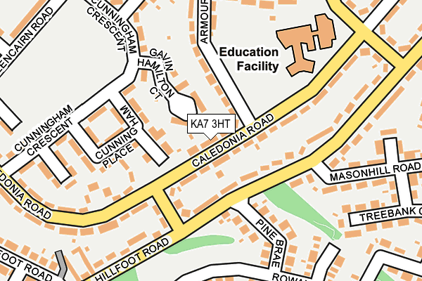 KA7 3HT map - OS OpenMap – Local (Ordnance Survey)