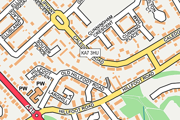 KA7 3HU map - OS OpenMap – Local (Ordnance Survey)