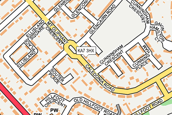 KA7 3HX map - OS OpenMap – Local (Ordnance Survey)