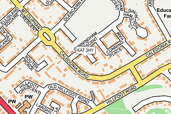 KA7 3HY map - OS OpenMap – Local (Ordnance Survey)