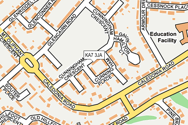 KA7 3JA map - OS OpenMap – Local (Ordnance Survey)