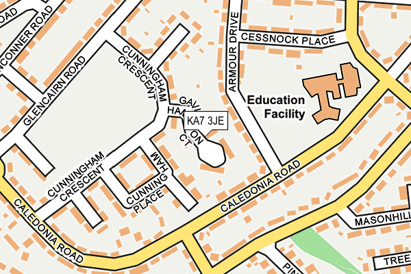 KA7 3JE map - OS OpenMap – Local (Ordnance Survey)