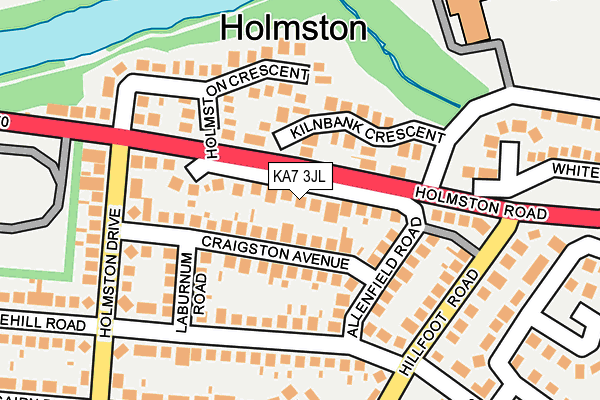 KA7 3JL map - OS OpenMap – Local (Ordnance Survey)