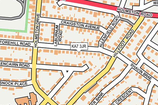 KA7 3JR map - OS OpenMap – Local (Ordnance Survey)