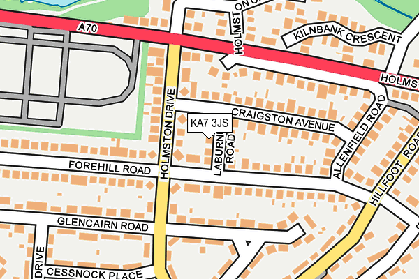 KA7 3JS map - OS OpenMap – Local (Ordnance Survey)