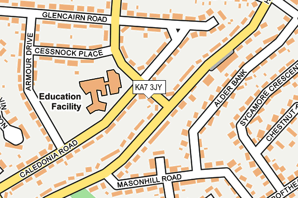 KA7 3JY map - OS OpenMap – Local (Ordnance Survey)