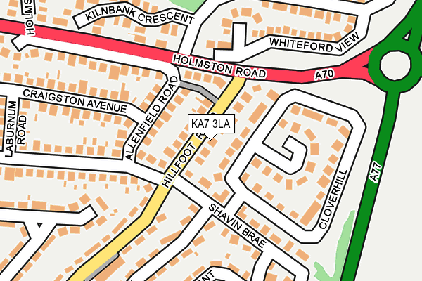 KA7 3LA map - OS OpenMap – Local (Ordnance Survey)
