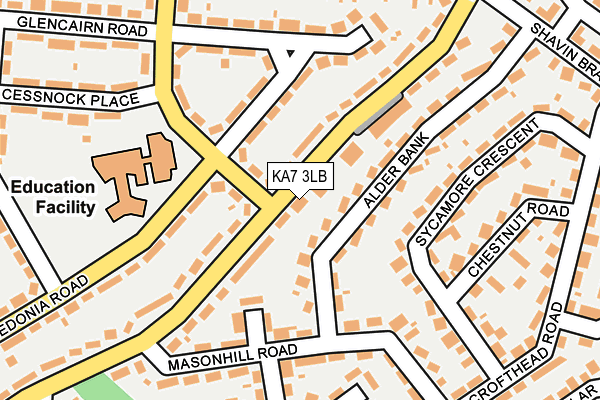 KA7 3LB map - OS OpenMap – Local (Ordnance Survey)