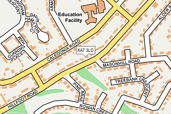 KA7 3LD map - OS OpenMap – Local (Ordnance Survey)