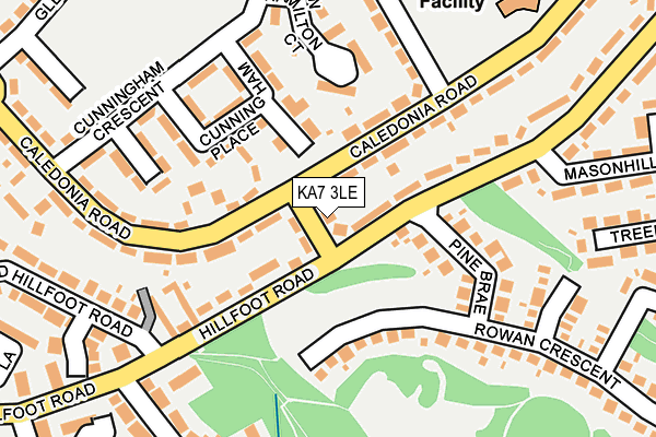 KA7 3LE map - OS OpenMap – Local (Ordnance Survey)