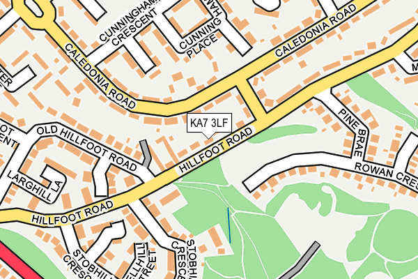 KA7 3LF map - OS OpenMap – Local (Ordnance Survey)
