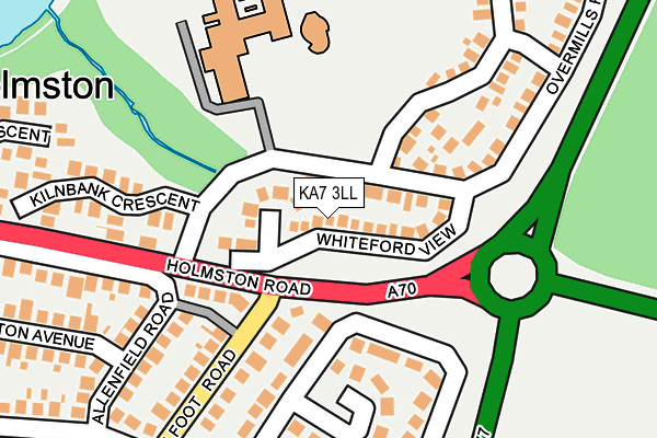KA7 3LL map - OS OpenMap – Local (Ordnance Survey)
