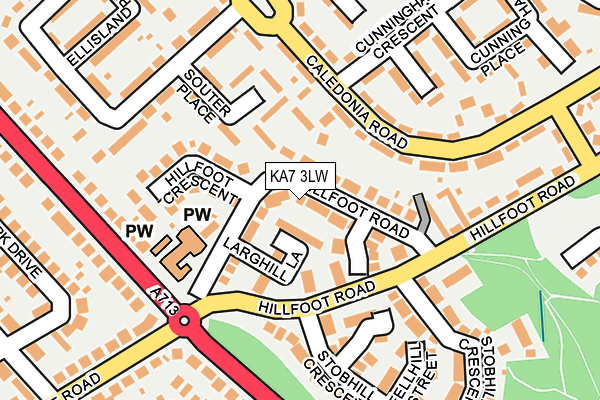 KA7 3LW map - OS OpenMap – Local (Ordnance Survey)