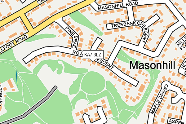 KA7 3LZ map - OS OpenMap – Local (Ordnance Survey)