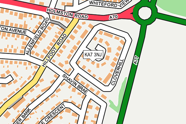 KA7 3NJ map - OS OpenMap – Local (Ordnance Survey)