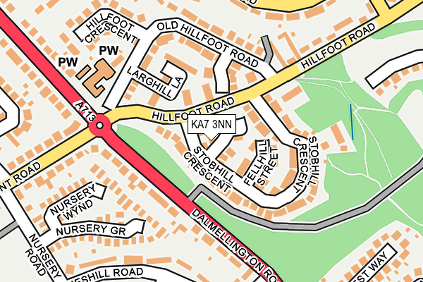 KA7 3NN map - OS OpenMap – Local (Ordnance Survey)
