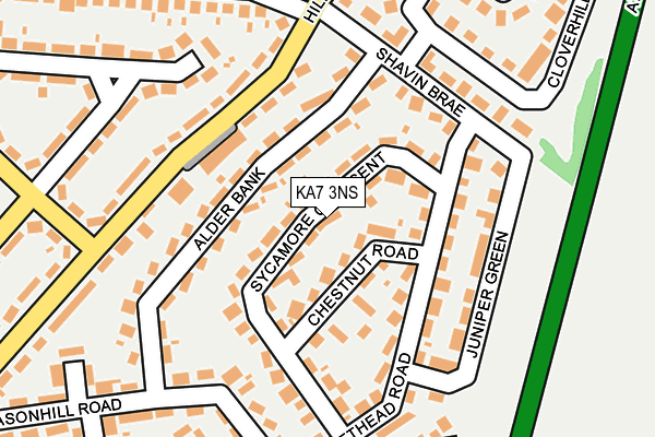KA7 3NS map - OS OpenMap – Local (Ordnance Survey)