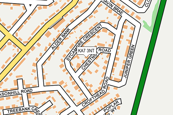 KA7 3NT map - OS OpenMap – Local (Ordnance Survey)