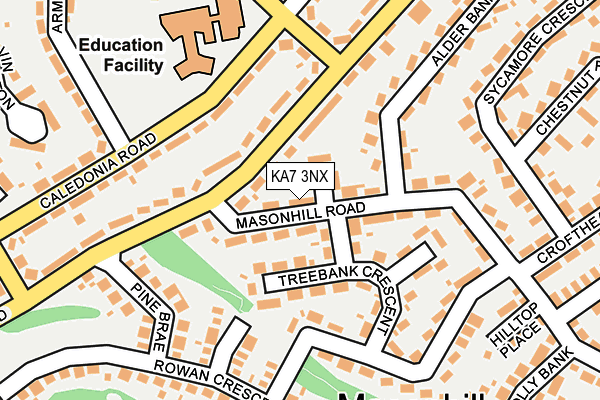 KA7 3NX map - OS OpenMap – Local (Ordnance Survey)