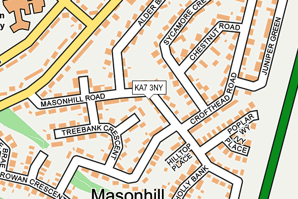 KA7 3NY map - OS OpenMap – Local (Ordnance Survey)