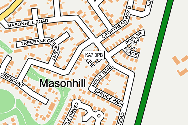 KA7 3PB map - OS OpenMap – Local (Ordnance Survey)