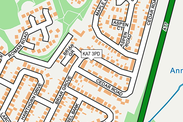 KA7 3PD map - OS OpenMap – Local (Ordnance Survey)