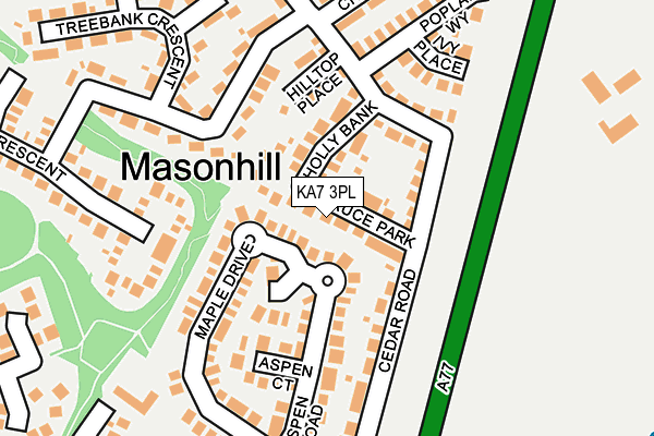 KA7 3PL map - OS OpenMap – Local (Ordnance Survey)