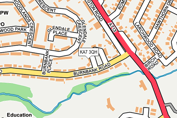 KA7 3QH map - OS OpenMap – Local (Ordnance Survey)