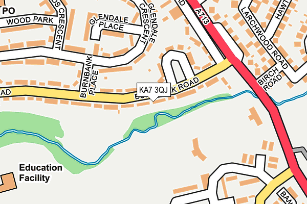 KA7 3QJ map - OS OpenMap – Local (Ordnance Survey)