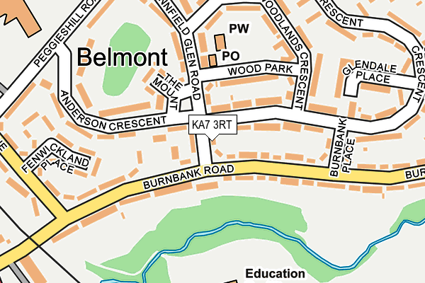 KA7 3RT map - OS OpenMap – Local (Ordnance Survey)