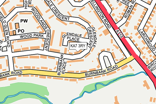KA7 3RY map - OS OpenMap – Local (Ordnance Survey)
