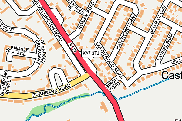 KA7 3TJ map - OS OpenMap – Local (Ordnance Survey)