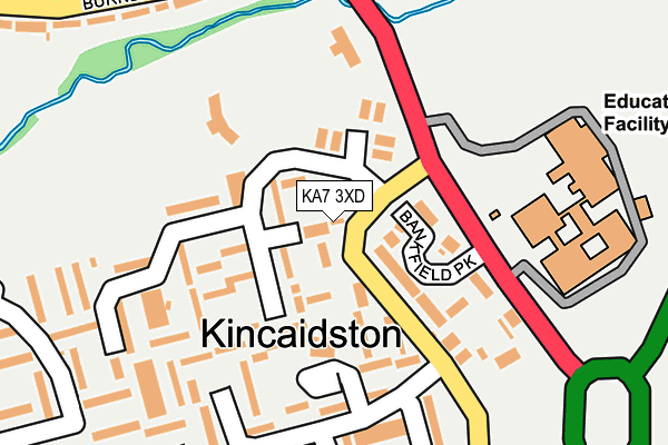 KA7 3XD map - OS OpenMap – Local (Ordnance Survey)