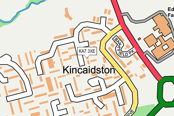 KA7 3XE map - OS OpenMap – Local (Ordnance Survey)