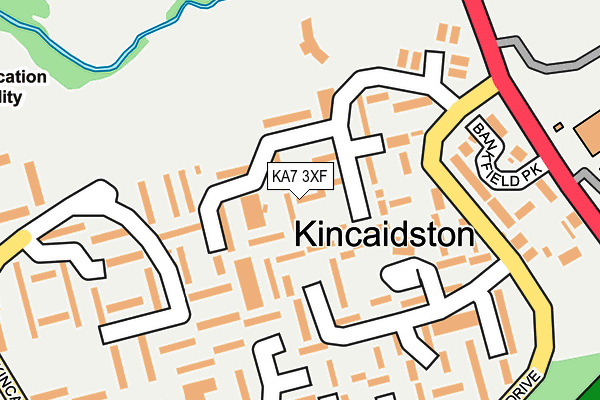 KA7 3XF map - OS OpenMap – Local (Ordnance Survey)