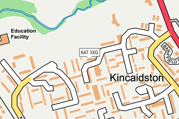 KA7 3XG map - OS OpenMap – Local (Ordnance Survey)