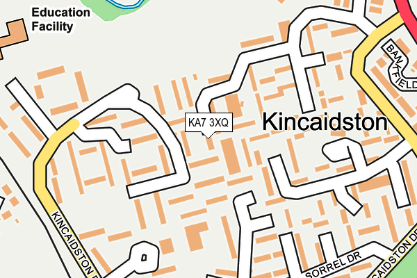 KA7 3XQ map - OS OpenMap – Local (Ordnance Survey)