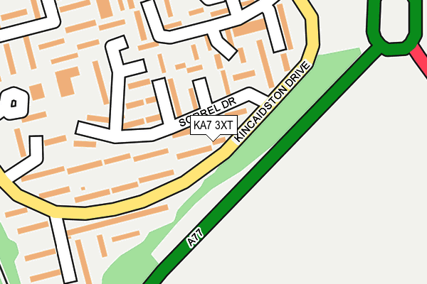 KA7 3XT map - OS OpenMap – Local (Ordnance Survey)