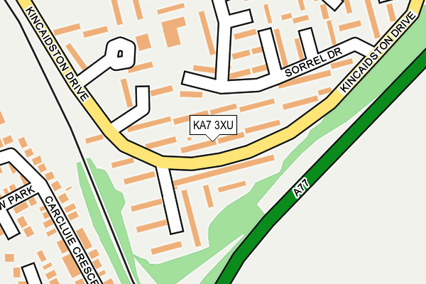 KA7 3XU map - OS OpenMap – Local (Ordnance Survey)