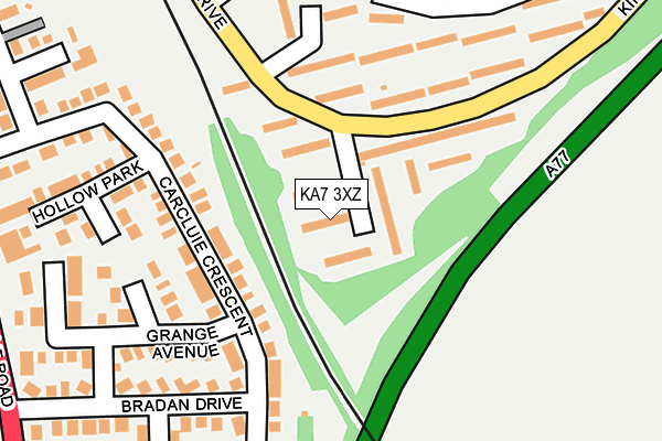 KA7 3XZ map - OS OpenMap – Local (Ordnance Survey)