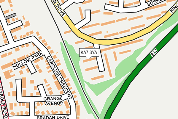 KA7 3YA map - OS OpenMap – Local (Ordnance Survey)