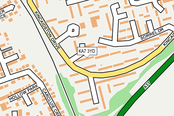 KA7 3YD map - OS OpenMap – Local (Ordnance Survey)