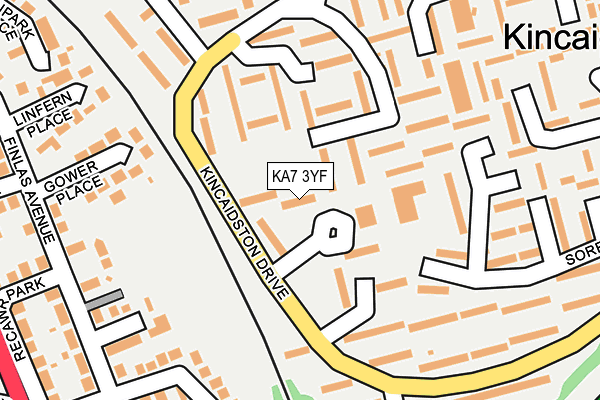KA7 3YF map - OS OpenMap – Local (Ordnance Survey)