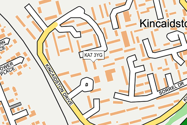 KA7 3YG map - OS OpenMap – Local (Ordnance Survey)